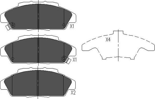 Kavo Parts KBP-2025 - Bremžu uzliku kompl., Disku bremzes adetalas.lv