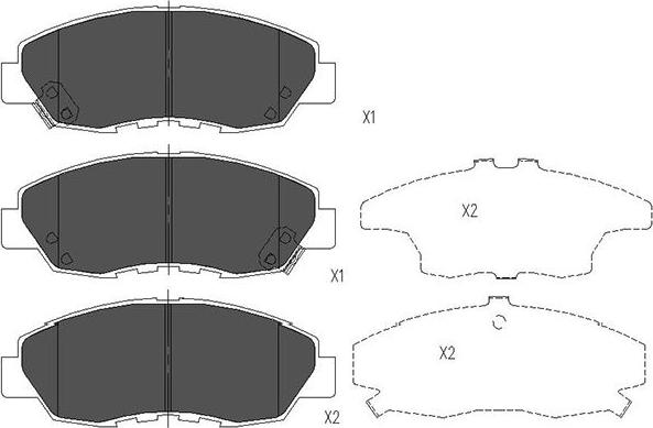 Kavo Parts KBP-2026 - Bremžu uzliku kompl., Disku bremzes adetalas.lv