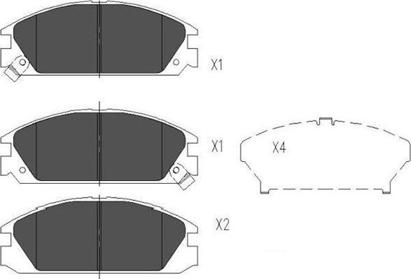 Kavo Parts KBP-2020 - Bremžu uzliku kompl., Disku bremzes adetalas.lv