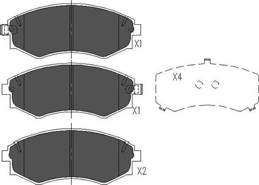 Kavo Parts KBP-7504 - Bremžu uzliku kompl., Disku bremzes adetalas.lv