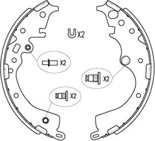 Kavo Parts KBS-9944 - Bremžu loku komplekts adetalas.lv