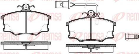 Kawe 0146 52 - Bremžu uzliku kompl., Disku bremzes adetalas.lv