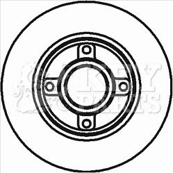 Key Parts KBD5796S - Bremžu diski adetalas.lv