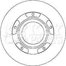 Key Parts KBD6067S - Bremžu diski adetalas.lv