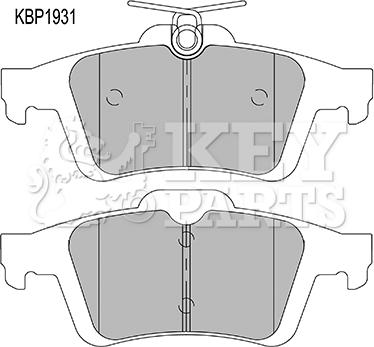 Key Parts KBP1931 - Bremžu uzliku kompl., Disku bremzes adetalas.lv