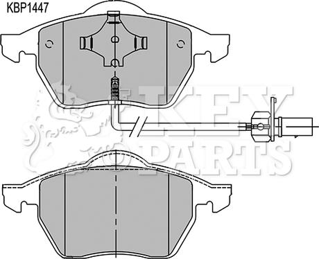 Key Parts KBP1447 - Bremžu uzliku kompl., Disku bremzes adetalas.lv