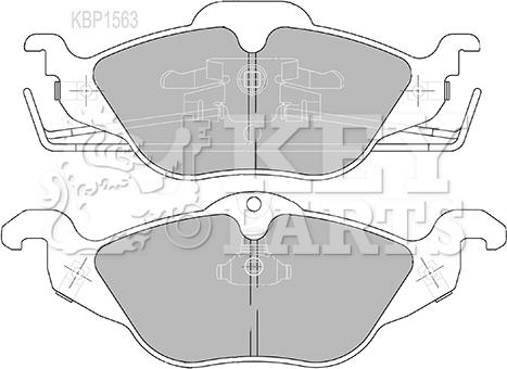 Key Parts KBP1563 - Bremžu uzliku kompl., Disku bremzes adetalas.lv