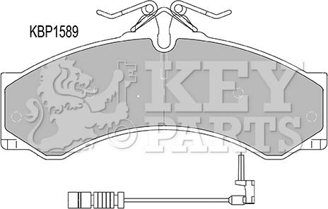 Key Parts KBP1589 - Bremžu uzliku kompl., Disku bremzes adetalas.lv