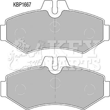 Key Parts KBP1667 - Bremžu uzliku kompl., Disku bremzes adetalas.lv