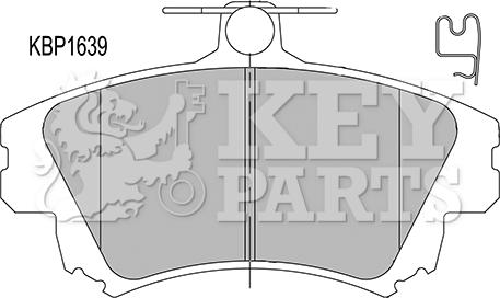 Key Parts KBP1639 - Bremžu uzliku kompl., Disku bremzes adetalas.lv