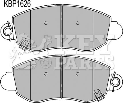 Key Parts KBP1626 - Bremžu uzliku kompl., Disku bremzes adetalas.lv