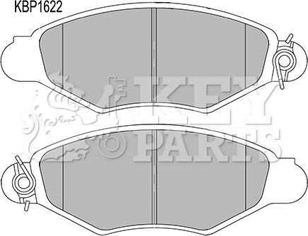 Key Parts KBP1622 - Bremžu uzliku kompl., Disku bremzes adetalas.lv