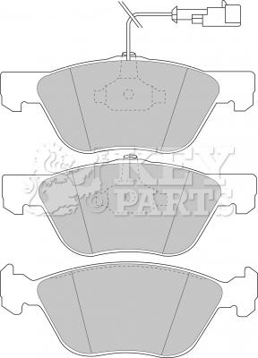 Key Parts KBP1396 - Bremžu uzliku kompl., Disku bremzes adetalas.lv