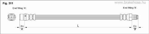 KK95KFT FT0156 - Bremžu šļūtene adetalas.lv