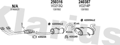 Klarius 960096E - Izplūdes gāzu sistēma adetalas.lv