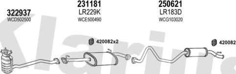 Klarius 090352E - Izplūdes gāzu sistēma adetalas.lv