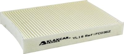 Klaxcar France FC036z - Filtrs, Salona telpas gaiss adetalas.lv