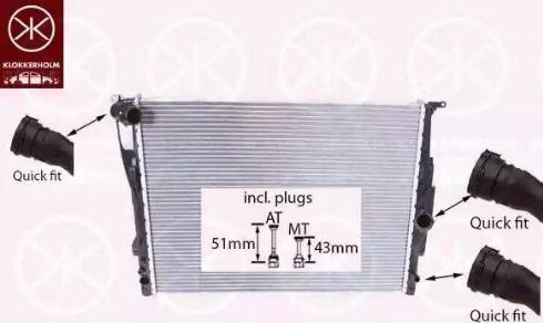 Klokkerholm 0062302303 - Radiators, Motora dzesēšanas sistēma adetalas.lv