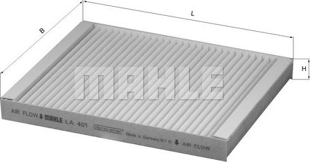 KNECHT LA 401 - Filtrs, Salona telpas gaiss adetalas.lv