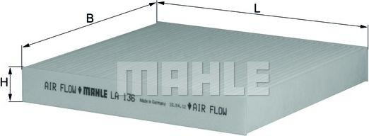 KNECHT LA 136 - Filtrs, Salona telpas gaiss adetalas.lv