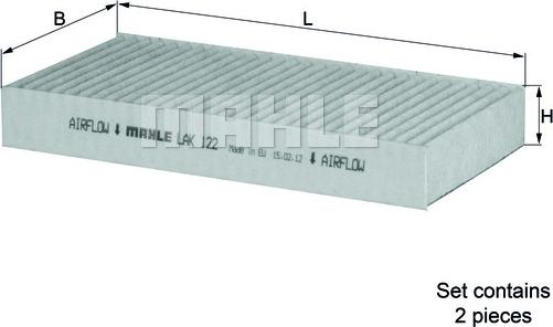 KNECHT LAK 122/S - Filtrs, Salona telpas gaiss adetalas.lv