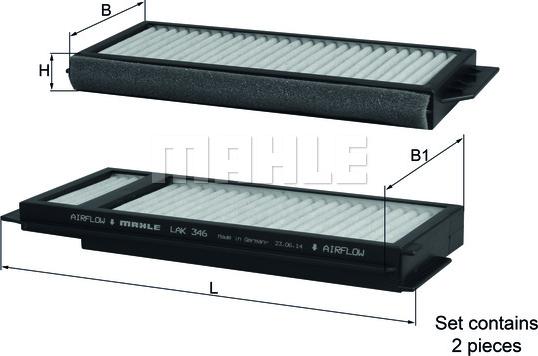 KNECHT LAK 346/S - Filtrs, Salona telpas gaiss adetalas.lv