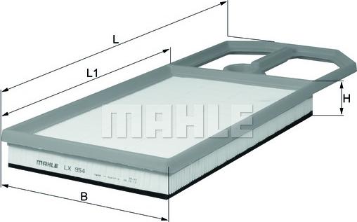 KNECHT LX 954 - Gaisa filtrs adetalas.lv