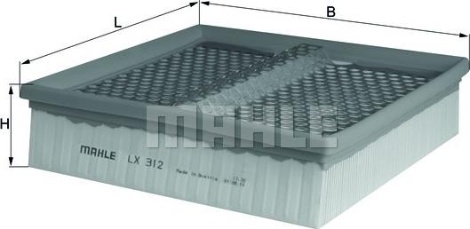 KNECHT LX 312 - Gaisa filtrs adetalas.lv