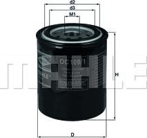 KNECHT OC 109/1 - Eļļas filtrs adetalas.lv