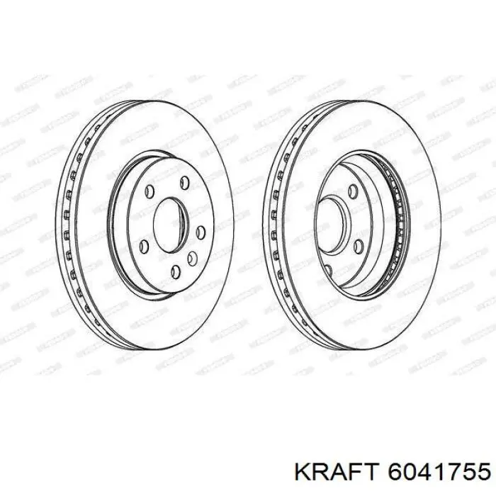 KRAFT AUTOMOTIVE 6041755 - Bremžu diski adetalas.lv