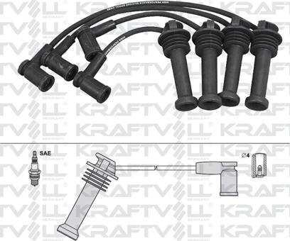 KRAFTVOLL GERMANY 05070265 - Augstsprieguma vadu komplekts adetalas.lv