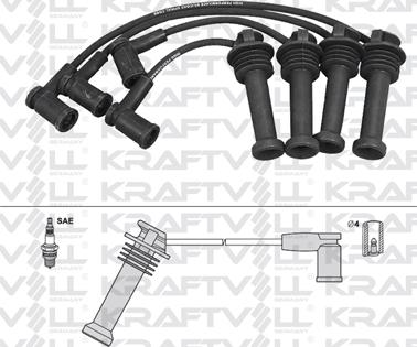 KRAFTVOLL GERMANY 05070277 - Augstsprieguma vadu komplekts adetalas.lv