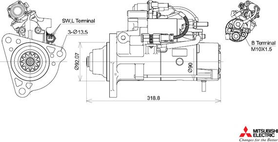 KUTNAK AUTOMOTIVE 723405/M - Starteris adetalas.lv