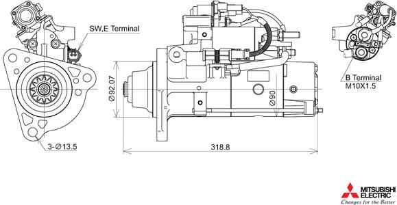 KUTNAK AUTOMOTIVE 723432/M - Starteris adetalas.lv