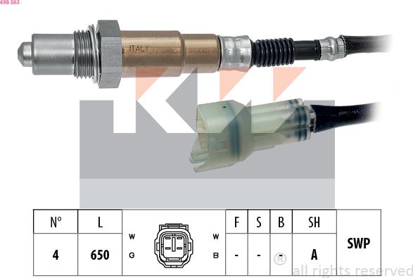 KW 498 563 - Lambda zonde adetalas.lv