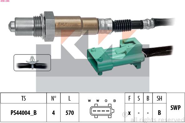 KW 498 246 - Lambda zonde adetalas.lv