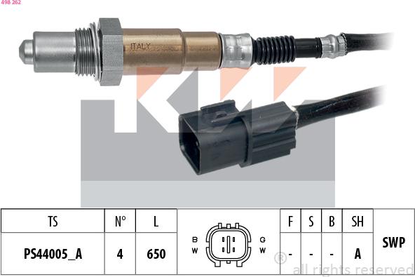 KW 498 262 - Lambda zonde adetalas.lv