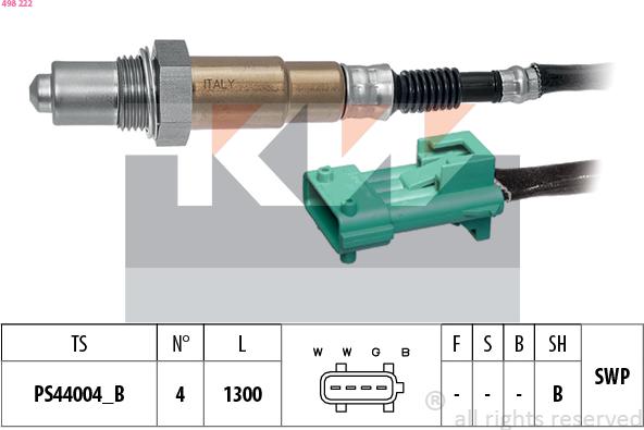 KW 498 222 - Lambda zonde adetalas.lv