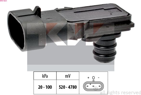 KW 493 023 - Gaisa spiediena devējs, Augstuma regulēšana adetalas.lv