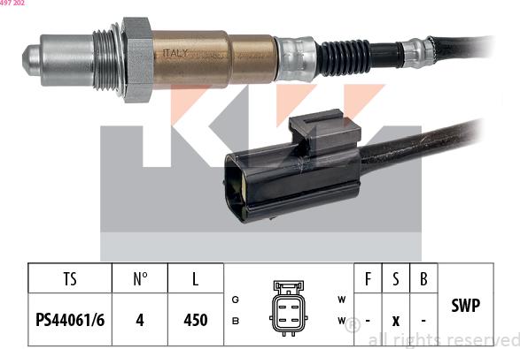 KW 497 202 - Lambda zonde adetalas.lv