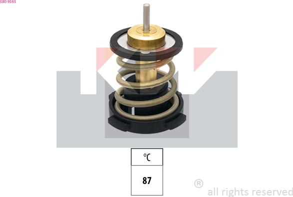 KW 580 956S - Termostats, Dzesēšanas šķidrums adetalas.lv