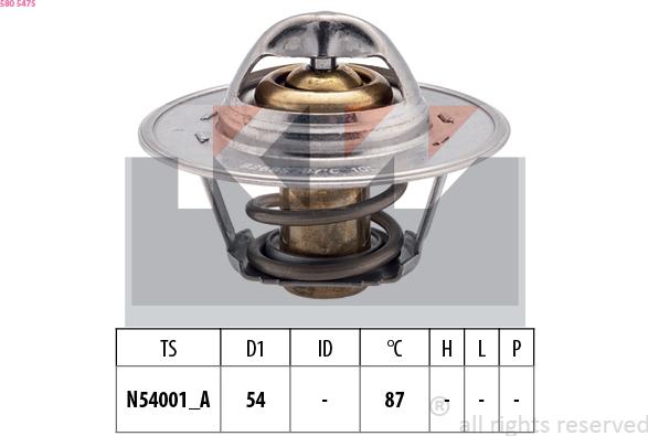 KW 580 547S - Termostats, Dzesēšanas šķidrums adetalas.lv