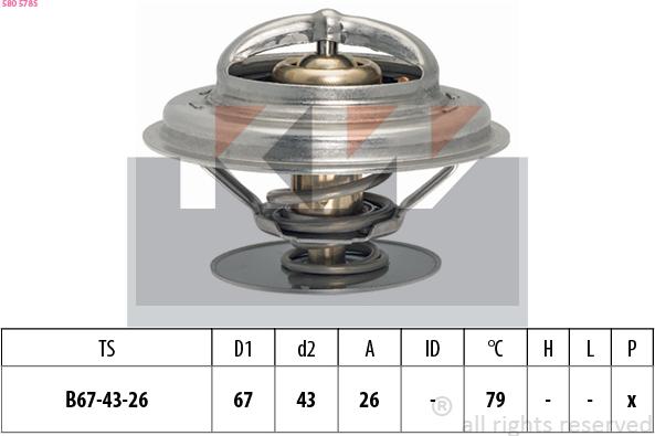 KW 580 578S - Termostats, Dzesēšanas šķidrums adetalas.lv