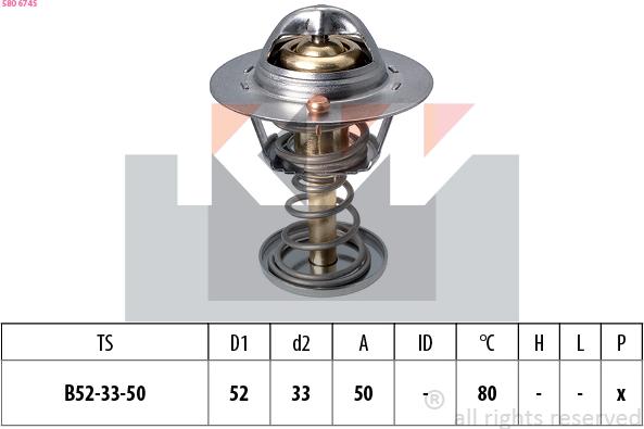 KW 580 674S - Termostats, Dzesēšanas šķidrums adetalas.lv