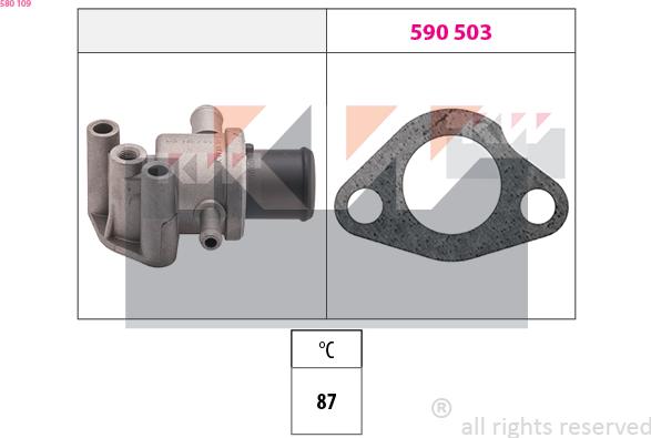 KW 580 109 - Termostats, Dzesēšanas šķidrums adetalas.lv