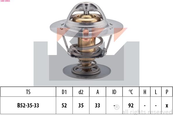 KW 580 396S - Termostats, Dzesēšanas šķidrums adetalas.lv