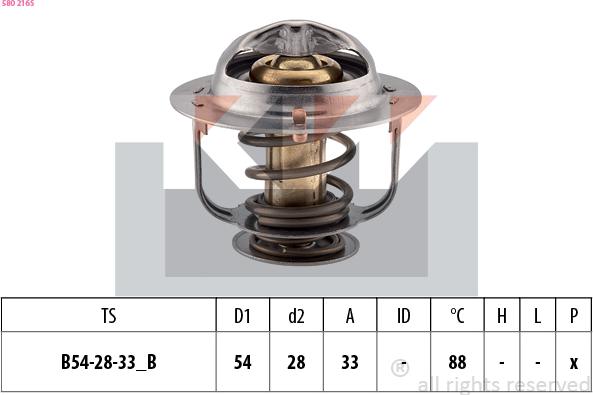 KW 580 216S - Termostats, Dzesēšanas šķidrums adetalas.lv