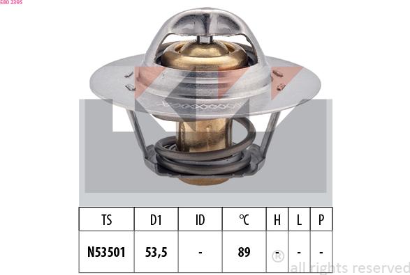 KW 580 239S - Termostats, Dzesēšanas šķidrums adetalas.lv