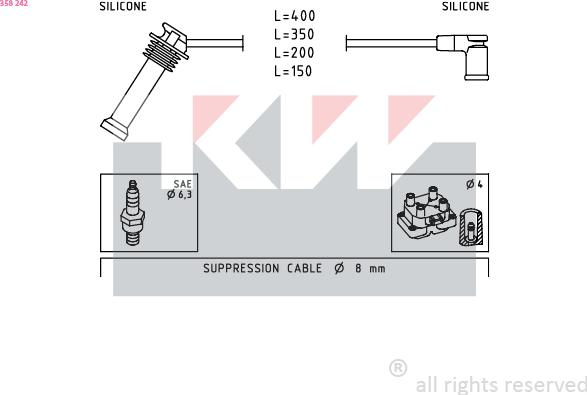 KW 358 242 - Augstsprieguma vadu komplekts adetalas.lv