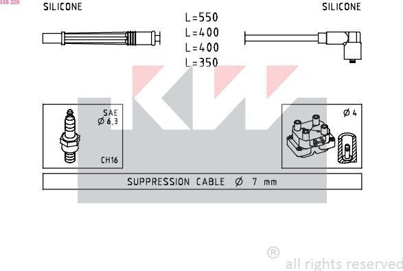 KW 358 229 - Augstsprieguma vadu komplekts adetalas.lv